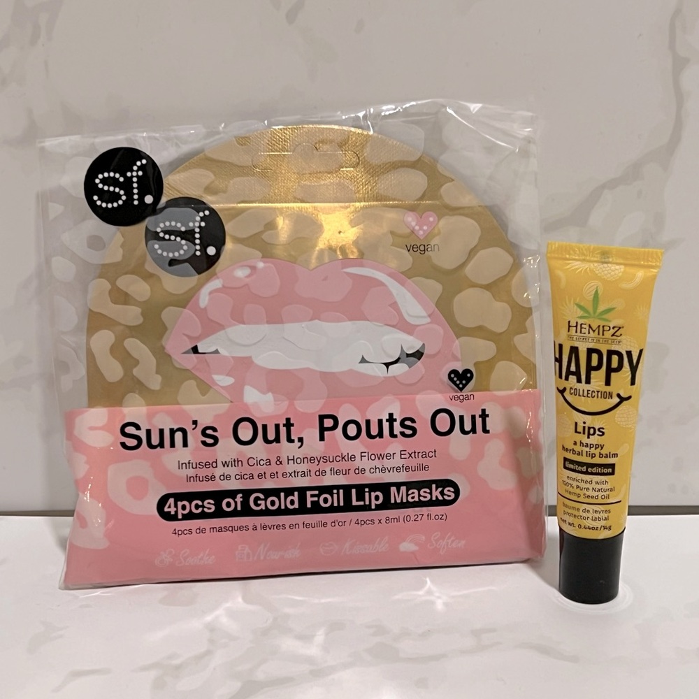 SF Glow Skincare Lip Masks & Hempz Happy Lip Balm Bundle